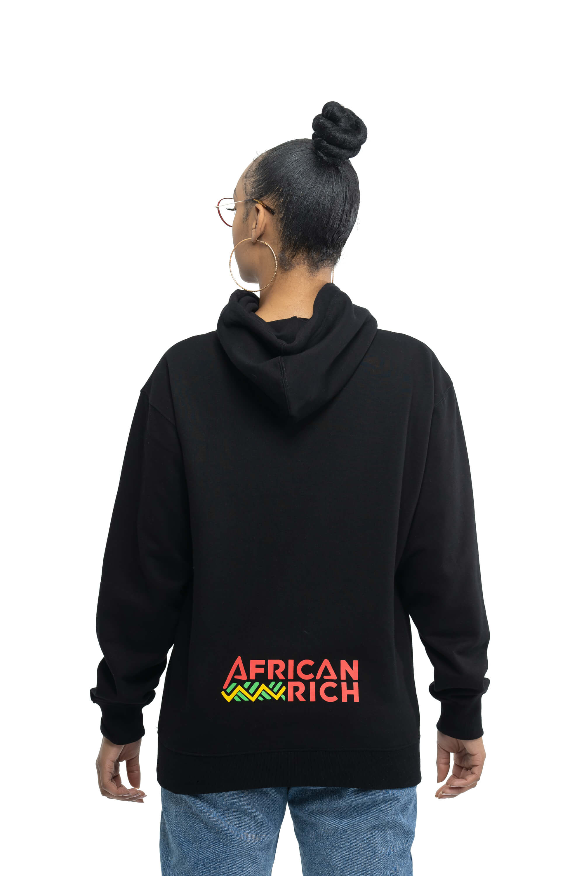 Vintage Black Hooded Sweatshirt AfricanRich